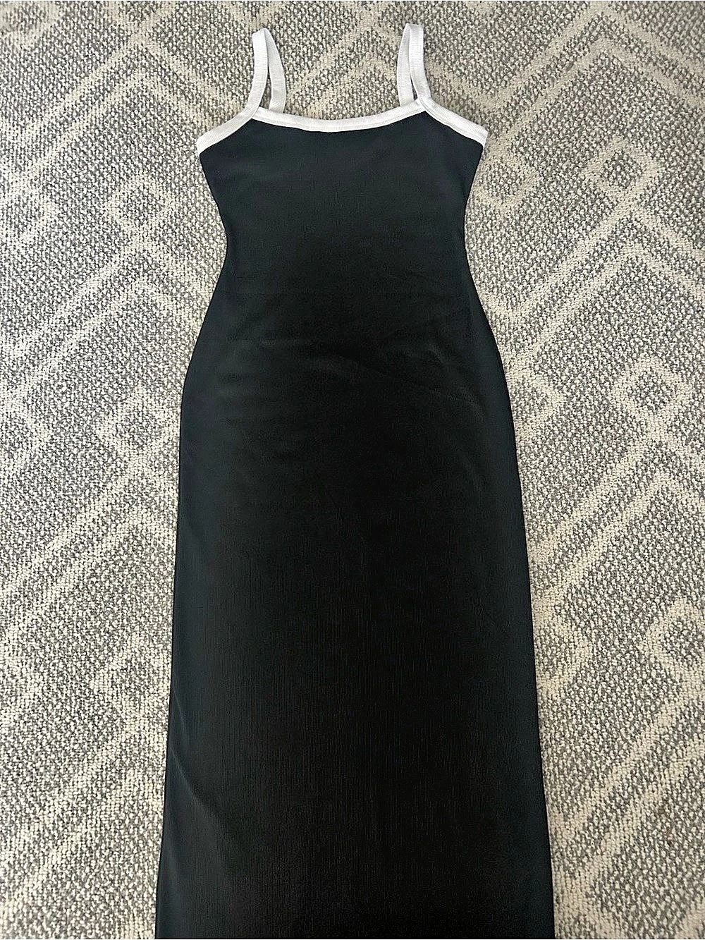 SHEIN Black & White Maxi Dress Size Medium
